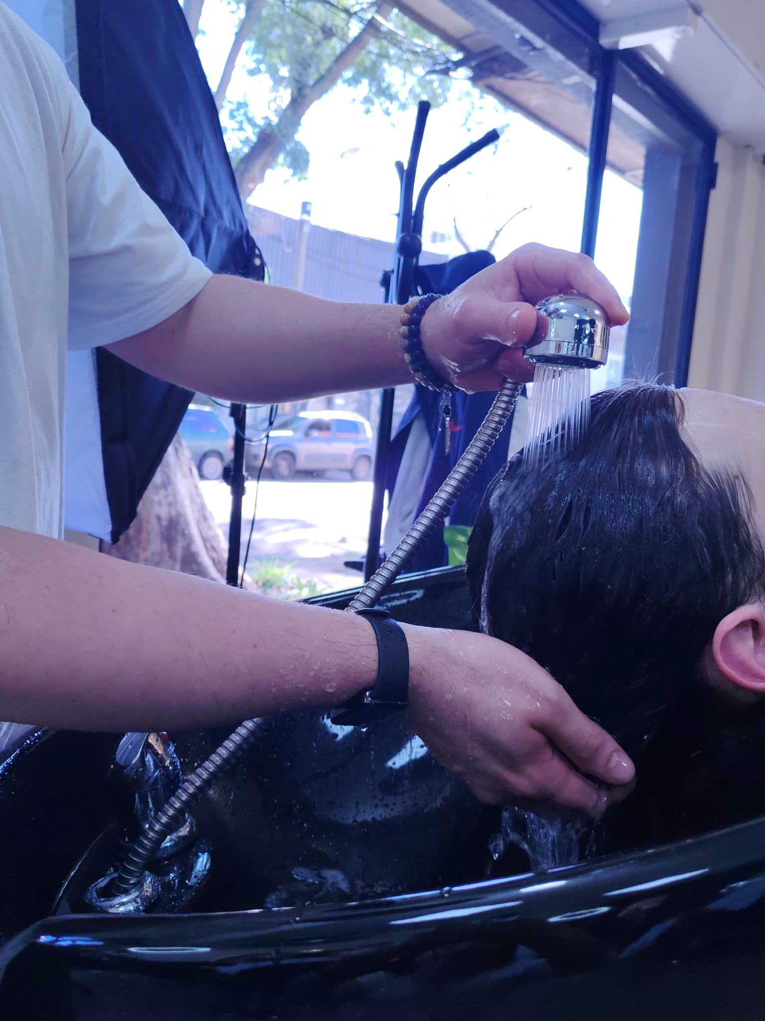 Sector de lavado de RA Barbería Fénix